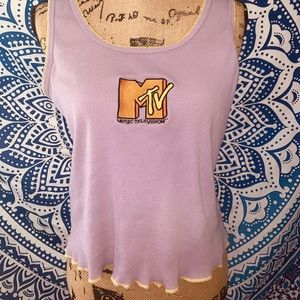 🚺MTV TANK-TOP W/ YELLOW LINING 🚺